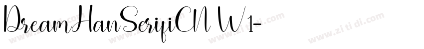 DreamHanSerifiCN W1字体转换